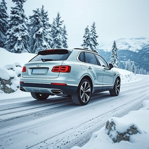 宾利第二款SUV进入冬季测试(图1)